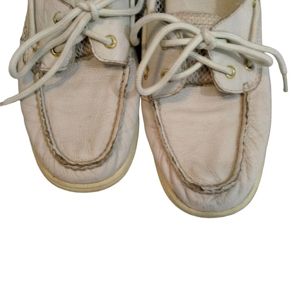 Sketcher Shoes Womens Size 7.5 9772872 White Leather Lace Up Comfort - Picture 4 of 7